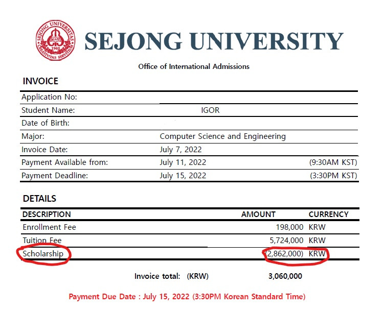 Поступление Игоря в Sejong University изображение 2