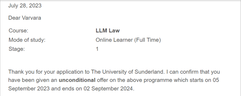 Оффер в University of Sunderland изображение 1