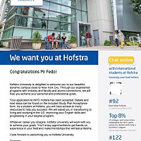 Поступление Федора в Hofstra University